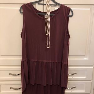 Burgundy tank